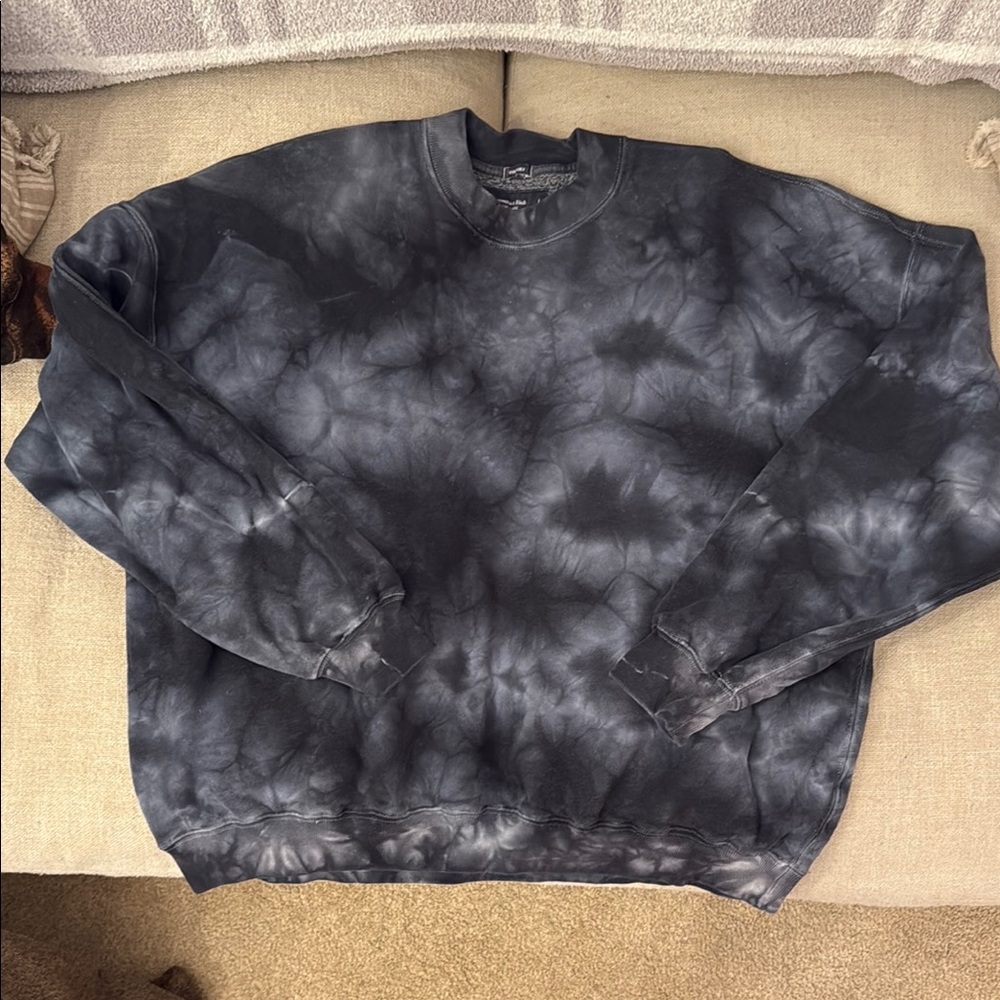 Men's Black Tie-Dye Sweater